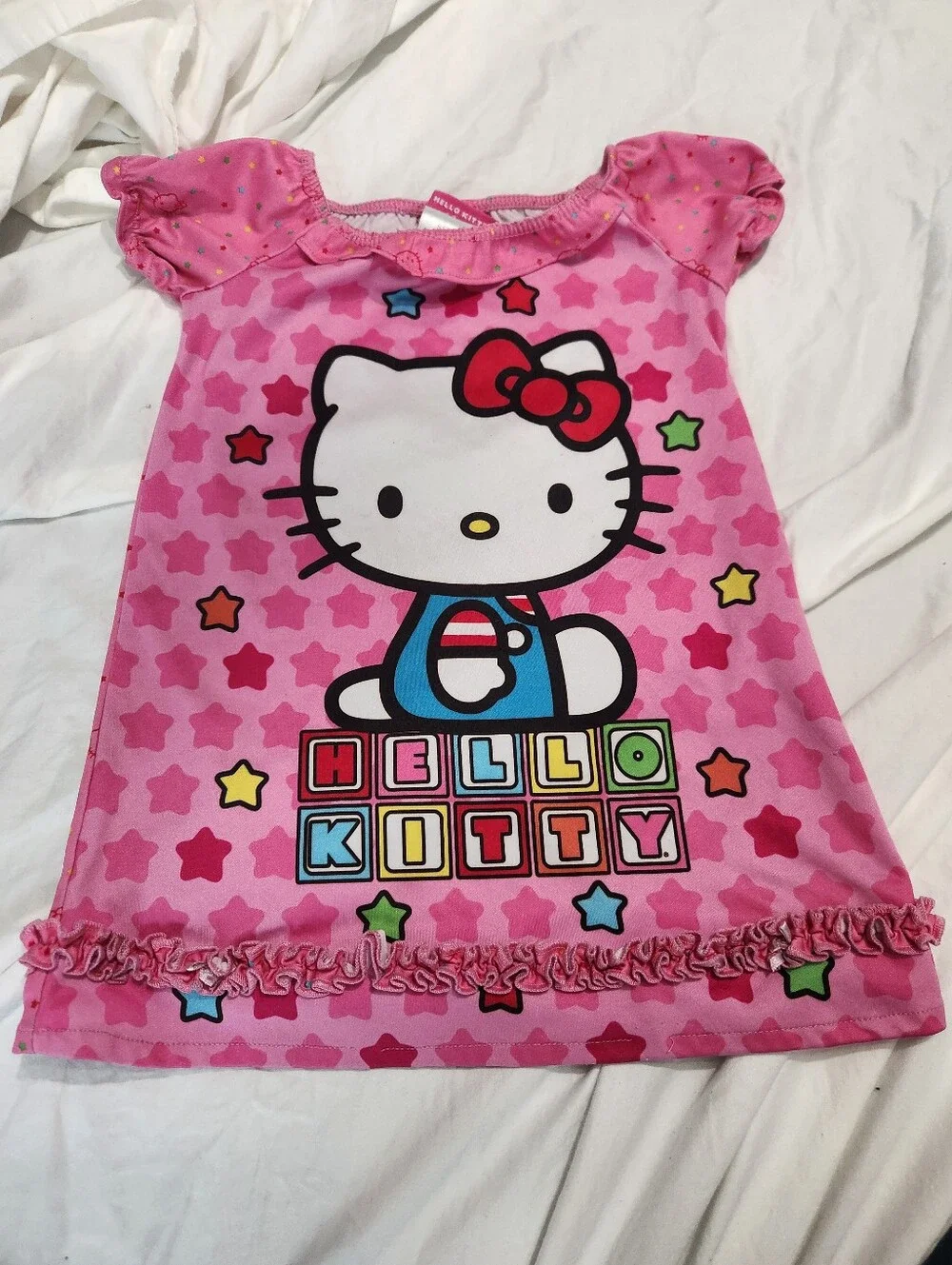 Hello Kitty Girls Ruffle Hem Nightgown Pj
